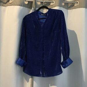 Soft Surroundings Royal Blue Blouse